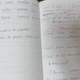 スペイン語の手書きノート
